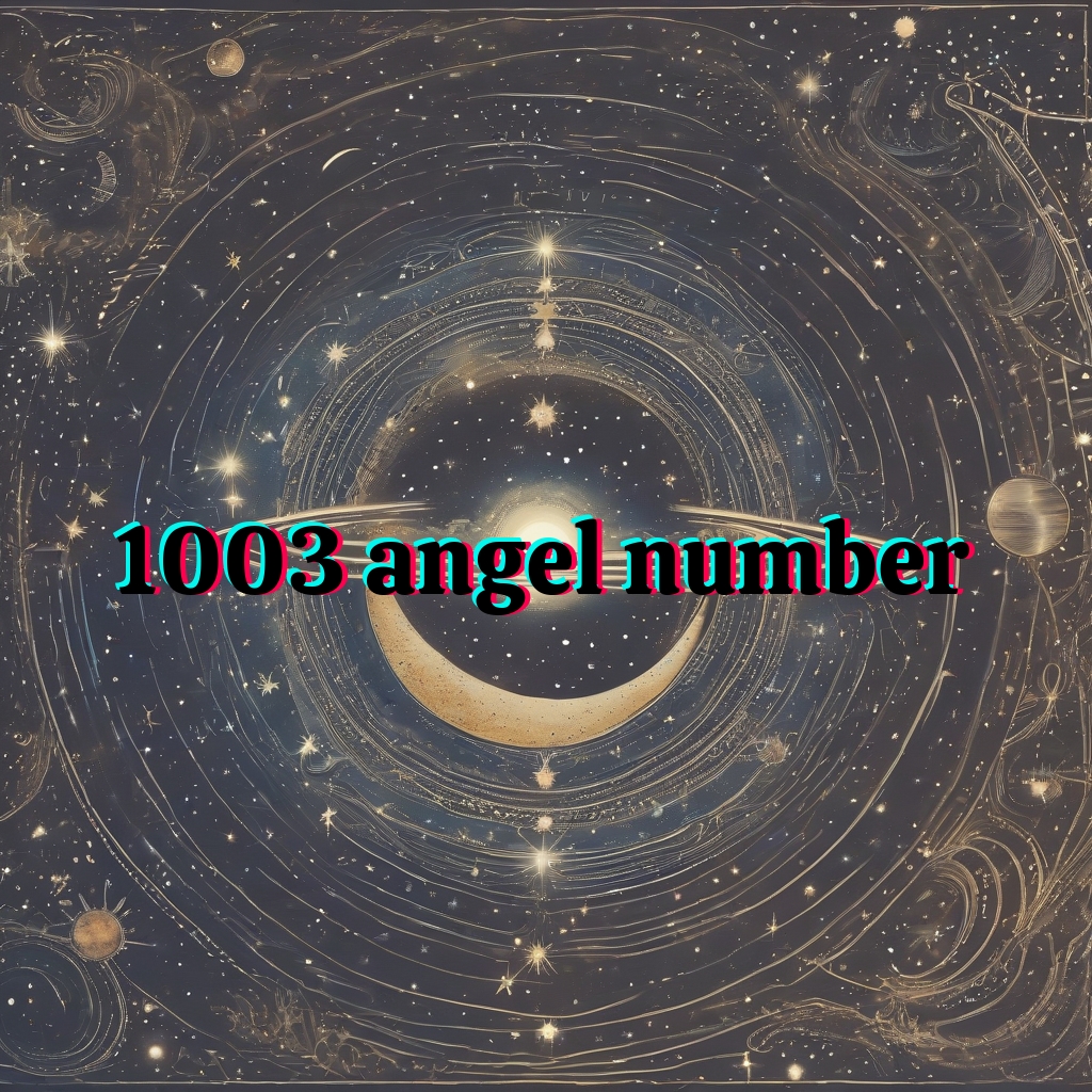 1003 angel number meaning